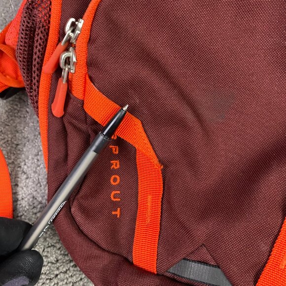 The North Face Backpack Kids Youth Maroon Orange Sprout Mini - Picture 2 of 16